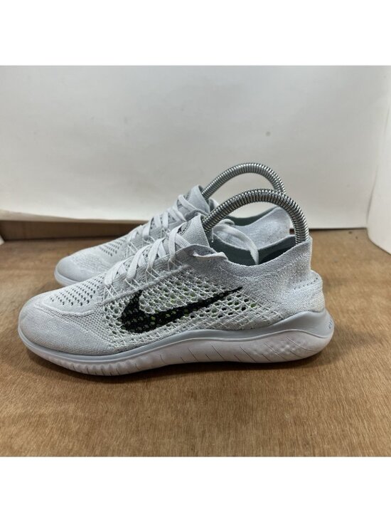 Nike Shoes - Nike Free RN Flyknit 2018 Women's Size 7 Running Shoes Pure Platinum White Gray